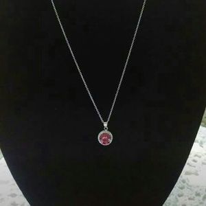 🌼STERLING SILVER PINK GEMSTONE NECKLACE🌼